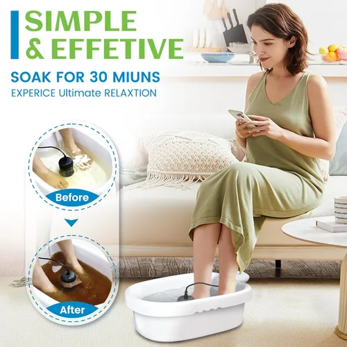 Miniatura 3 de Máquina de desintoxicación de baño de pies iónico, máquina de desintoxicación de pies, baño de spa iónico portátil para uso doméstico, 100 forros, 2