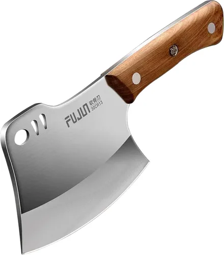 Cuchillo Cuchilla de Carnicero para Cortar Carne y Hueso Hecho a Mano, Hachas de Carnicero de Servicio Pesado, Cortador de Huesos Forjado a Mano,