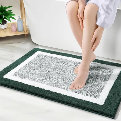 Miniatura 53 de OLANLY Alfombras de baño 24x16, tapete de baño de microfibra extra suave y absorbente, antideslizante, lavable a máquina, alfombra de baño esponjosa