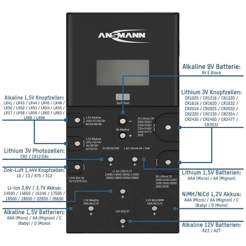 Miniatura 3 de Ansmann LCD de control de energía - Probador de batería profesional