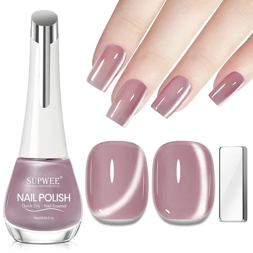 Miniatura 19 de Esmalte de uñas de ojo de gato con perla de sirena, secado rápido, esmalte de uñas magnético sin gel con imán, esmalte de uñas de ojo de gato