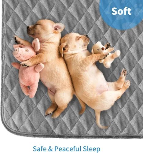 Miniatura 5 de CoolShields - Alfombrilla lavable para orines de cachorro, 72 X 72 extra grande, tapete impermeable para entrenamiento de parto en corralito, jaula