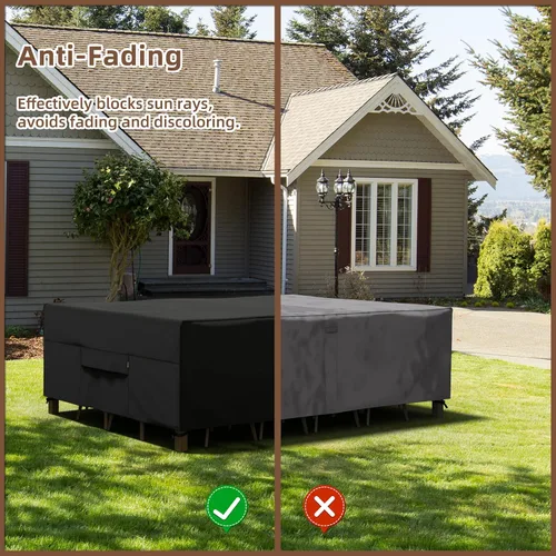 Miniatura 7 de MR. COVER Fundas de mesa de patio para muebles de exterior, fundas de muebles de patio, impermeables, resistentes, 115 pulgadas de largo x 76