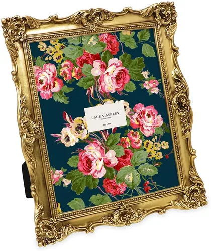 Miniatura 37 de Laura Ashley - Marco de fotos de 5 x 7 pulgadas, de resina texturizada y elaborada a mano, con caballete y gancho para mesa y pared, con diseño Negro
