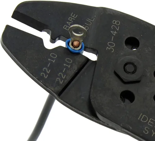 Miniatura 6 de IDEAL Electrical 30-428 Combo de tira y herramienta de crimpado, crimpadora de alambre de precisión, pelacables con 3 nidos de engarzado, agarre