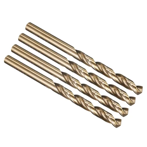 Miniatura 132 de PATIKIL Broca Jobber de 0.039 in, vástago recto M35 cobalto 5% acero de alta velocidad 135° acabado dorado para metal duro de acero inoxidable - 2