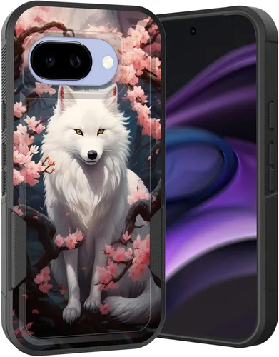 Miniatura 46 de Funda para Pixel 6A, Híbrida de Doble Capa de Servicio Pesado Resistente a Prueba de Golpes PC Duro + Funda Protectora de Silicona Suave para Google