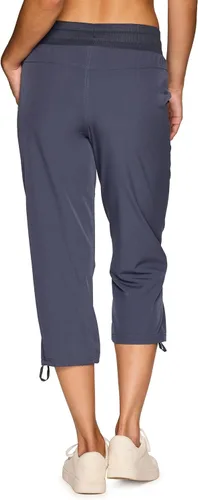 Miniatura 23 de RBX - Pantalón capri deportivo con cordón,ligero, con bolsillos y estilo cargo, para mujer