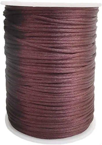 Miniatura 43 de 2.0mm Hilo de Cordón de Seda de Nylon para Cuentas de Macramé, Pulseras, Nudos Chinos, Collares, Joyería 109 Yardas (Verde Oscuro)