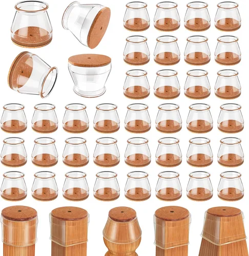 Miniatura 14 de Ansible 36 Pack Protectores de Patas de Silla para Pisos de Madera Dura, Fundas de Silicona y Fieltro, Almohadillas, Tapas, Protegen los Pies