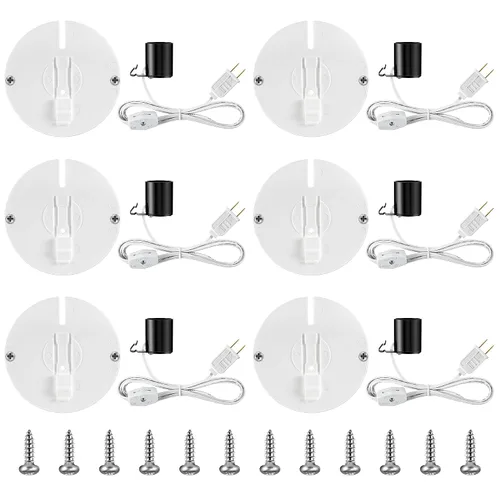 Miniatura 12 de Meonum Kit de Luz de Repuesto para Molde Soplado, Kit de Cable de Luz Individual E27 E26 con Interruptor Fusible Enchufe, para Decoraciones de Casa