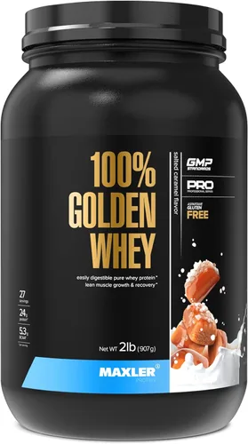 Miniatura 18 de Maxler 100% proteína de suero de leche dorada – 0.88 oz de proteína de suero de alta calidad en polvo por porción – Pre, post e intra entrenamiento