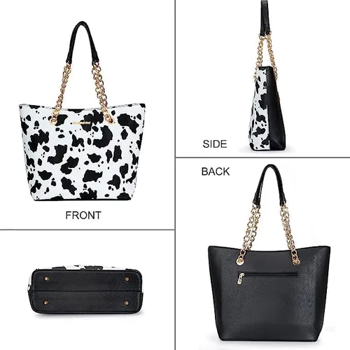 Miniatura 3 de Montana West Bolso de mano para mujer con asa superior con cadena