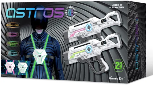 Laser Tag Recargable, Set de Lazer Tag de 2 para Niños Juego Interior y Exterior, Ideas de Regalo para Niños Adolescentes y Adultos, Juguetes