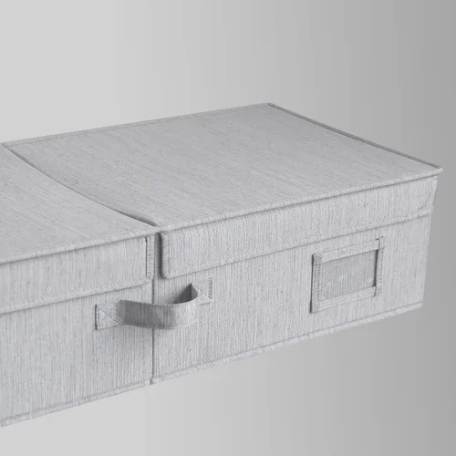 Miniatura 5 de Sukkiri - Contenedor de almacenamiento para debajo de la cama con tapa superior, organizador grande de tela plegable para armario, mantas, ropa