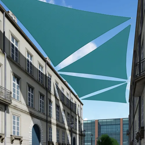 Miniatura 18 de TANG Toldo parasol triangular derecho de 8 x 8 x 11 pies, para patio, con bloqueo UV, tela permeable para pérgola, patio trasero, porche, terraza