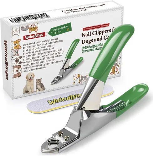Miniatura 11 de Cortaúñas para perros y gatos, recortador profesional de garras para mascotas con lima de uñas gratis, hoja afilada de acero inoxidable, asas