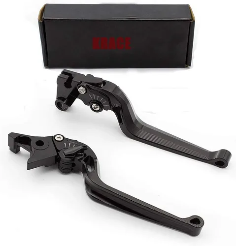 Miniatura 11 de Krace Palancas de freno de embrague de motocicleta para Kawasaki ZX10R / RR/KRT ZX 10R 2016-2018 ajustable negro largo