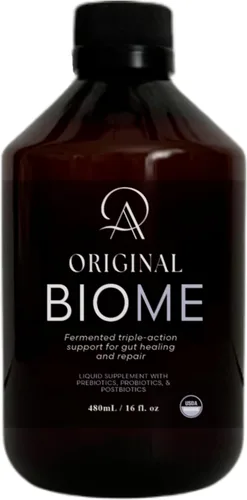Miniatura 8 de Original Biome, mezcla líquida 3 en 1 de probióticos, prebióticos y postbióticos, bioma vivo fermentado con hierbas curativas para apoyo intestinal