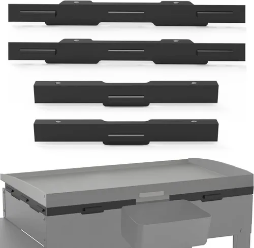 Miniatura 10 de Koutemie Protector contra el viento Blackstone de 17 pulgadas, accesorios de parrilla con protector térmico magnético, pantallas de viento de acero