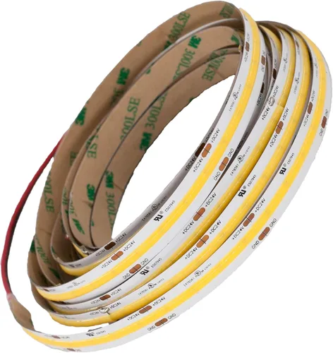 COB - Tira de iluminación LED, alto CRI 90+, tira de luz LED de 3000 K 6375 lm por rollo, cinta flexible para debajo del gabinete, cocina, fuente de