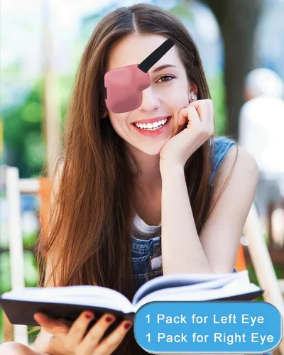 Miniatura 7 de Parches oculares para adultos y niños, 2 piezas 3D parche médico ajustable para ojo perezoso ambliopía estrabismo y después de cirugía para ojo Ojo