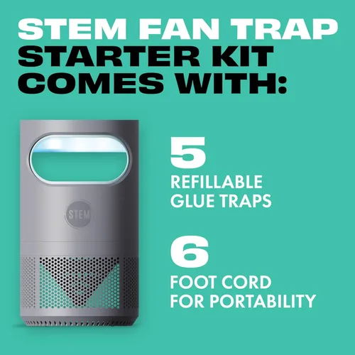 Miniatura 7 de STEM - Trampa de ventilador para insectos voladores para el control de insectos en interiores, atrae mosquitos, moscas de la fruta y moscas