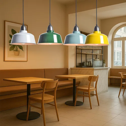 Miniatura 7 de Luces Colgantes Azules de Granja Moderna para Isla de Cocina Macarons Cúpula Lámpara Colgante para Hogar Bar Encimera Cantina Comedor Dormitorio