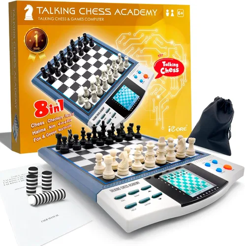 Miniatura 10 de iCore Juego de ajedrez electrónico - Enseña y juega con el tablero inteligente de ajedrez para computadora, ideal para principiantes y jugadores
