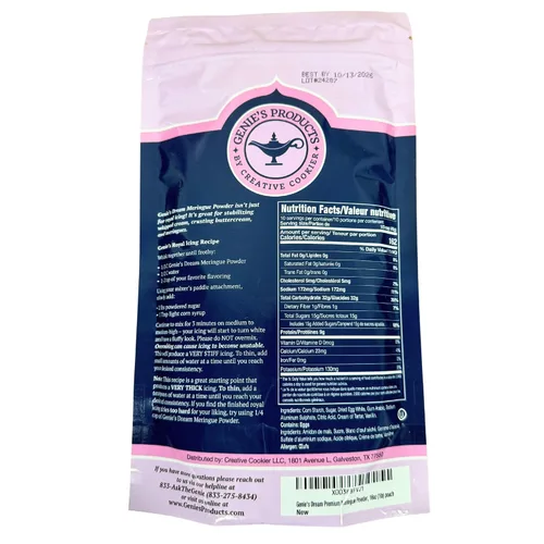 Miniatura 2 de Polvo de Merengue Premium Genie's Dream, paquete de 1 lb (16 onzas)