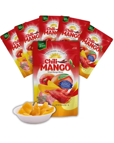 Miniatura 12 de Rebanadas de mango seco sin azúcar, textura deliciosa, suave y jugosa, mango seco con bajo contenido de azúcar, mangos naturalmente madurados