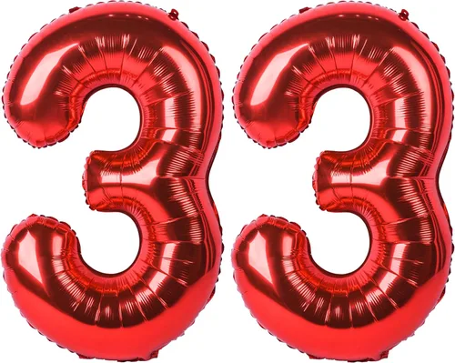 Miniatura 78 de Globo gigante de helio de 40 pulgadas, número 0 rojo, de poliéster, película de aluminio, 0-9, para niña y niño, autoinflable, dígito cero