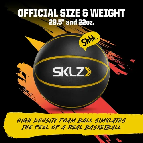 Miniatura 6 de SKLZ Bashhhketball Pro Silent Basketball – Balón de baloncesto de espuma tamaño oficial 7, de 29.5 pulgadas, para entrenamiento en interiores