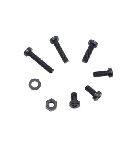 Miniatura 5 de Juego surtido de tornillos métricos M6 de nylon Phillips de cabeza plana (negro)
