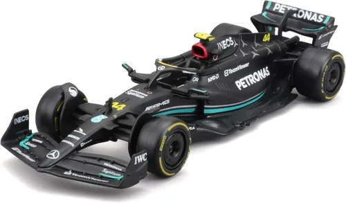 Bburago B18-38180H 1:43 F1 MB W14 2023 Hamilton en dispensador, varios diseños y colores