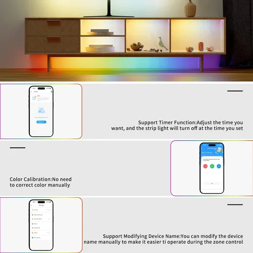 Miniatura 7 de PAUTIX Controlador de música LED Bluetooth 12 en 1, controlador de color completo SP630E, control de aplicación iOS/Andriod compatible con casi
