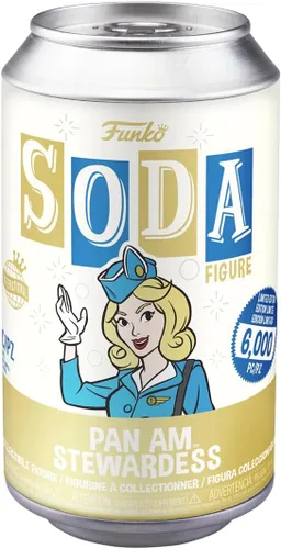 Miniatura 2 de Funko Vinilo SODA, Pan Am, azafata, 1/6 probabilidades para variante de persecución rara, Pan, Am, figura de vinilo coleccionable, idea de regalo