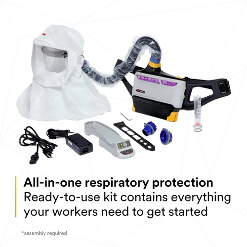 Miniatura 4 de 3M Respirador PAPR, kit de respirador purificador de aire alimentado por Versaflo, TR-800-ECK, intrínsecamente seguro, aprobado por NIOSH, listo