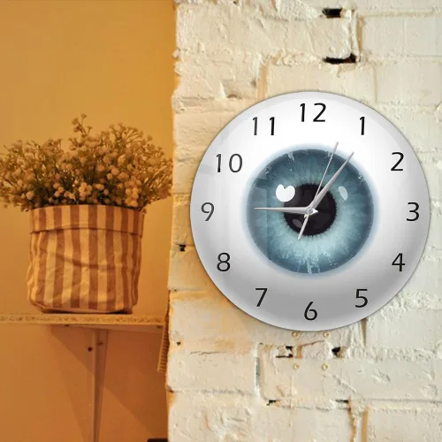 Miniatura 3 de The Geeky Days Reloj de pared silencioso con diseño de ojo pupila visión visión oftalmología reloj de pared silencioso de cuarzo 12 pulgadas todo lo