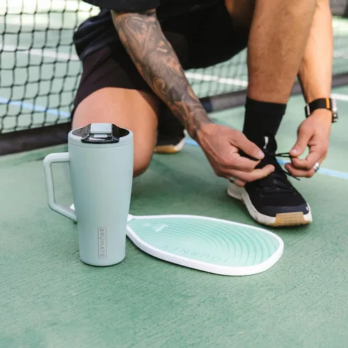 Miniatura 80 de BrüMate Era Flip - Vaso de 30 onzas con tapa con pajilla cubierta 100 % a prueba de fugas, popote higiénico cubierto, botella de agua de acero