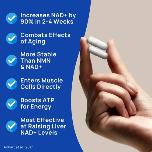 Miniatura 2 de NAD+ Supplement - 600mg Pure Nicotinamide Riboside (NR) - Healthy Aging, Mental Clarity & Energy Booster - Cell Regeneration Supplements for Women