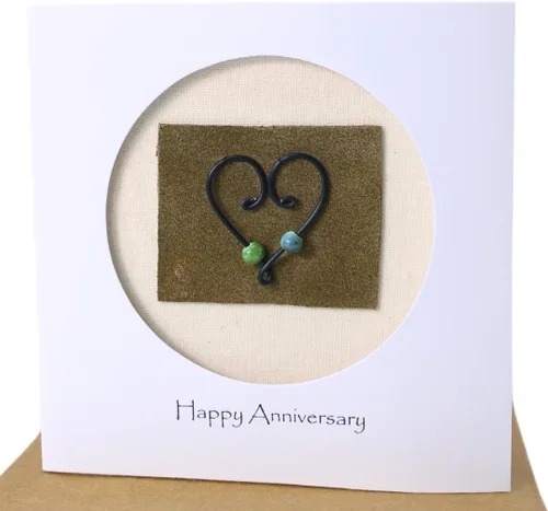 Miniatura 13 de Camellia Bees Tarjeta de 10º Aniversario, Tarjeta Temática de Boda en Lata de Aluminio para Esposo, Esposa, Pareja (10º)