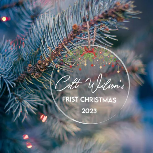 Miniatura 6 de Adorno de Navidad para el primer bebé, adornos personalizados para la primera Navidad del bebé 2023, adornos de bebé, decoraciones de recuerdo