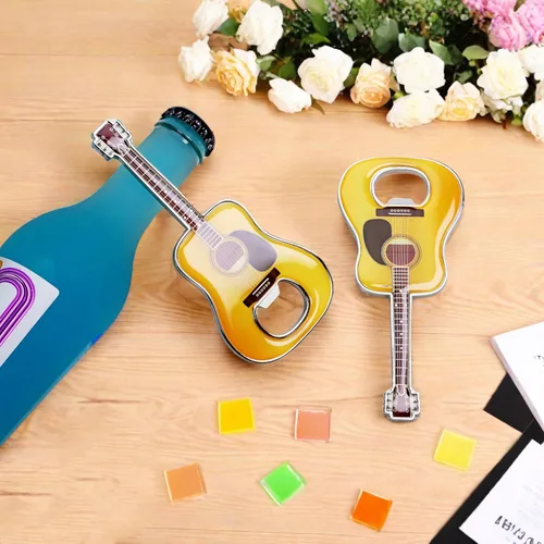 Miniatura 6 de Juego de 2 abridores de botellas de guitarra, cerveza en forma de guitarra, abridor de botellas, guitarra, regalo para bebedores, amantes