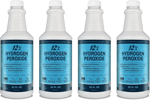 MAXTITE Solución de peróxido de hidrógeno al 12% (solo agua y H2O2 de grado alimenticio) – Solución de limpieza natural ecológica para cocina, baño,