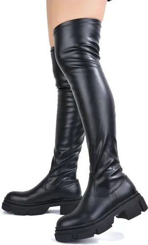 Miniatura 3 de Cape Robbin Campi - Botas por encima de la rodilla con tacones gruesos botas de vestir de moda para mujer