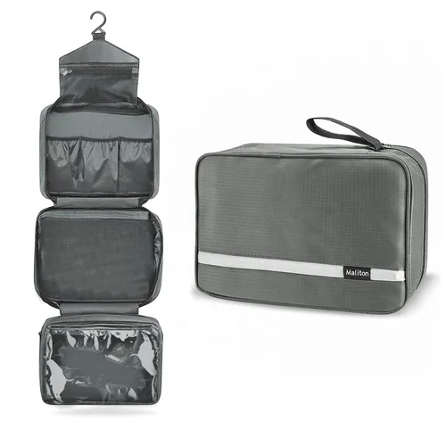 Miniatura 6 de Neceser de viaje para mujer hombre morado y gris