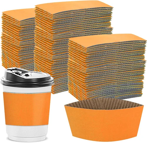 Miniatura 17 de zsccxq Fundas desechables para taza de café, papel kraft corrugado, fundas protectoras aisladas para tazas de café, expreso para bebidas calientes