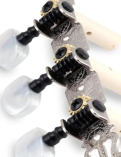 Miniatura 6 de 3 clavijas de afinación para guitarra chapadas en oro, llaves de afinación, afinadores de un solo agujero para guitarra clásica 3L 3R.