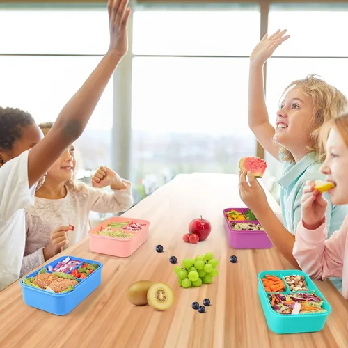 Miniatura 4 de Caperci Caja Bento Clásica para Almuerzo Adulto para Niños Mayores - Envase de Almuerzo de 47 oz con 3 Compartimentos Impermeable para Adultos